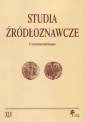 okładka książki - Studia Źródłoznawcze. Tom XLV