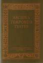okładka książki - Archiva temporum testes. Źródła