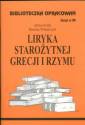 okładka książki - Liryka starożytnej Grecji i Rzymu.