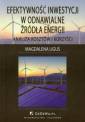 okładka książki - Efektywność inwestycji w odnawialne