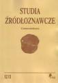 okładka książki - Studia Źródłoznawcze. Tom XLVII