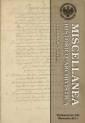 okładka książki - Miscellanea Historico-Archivistica,