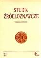 okładka książki - Studia Źródłoznawcze. Tom XLI