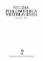 okładka książki - Studia Philosophica Wratislaviensia.