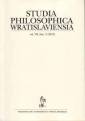 okładka książki - Studia Philosophica Wratislaviensia