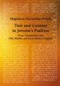 okładka książki - Text and Context in Jeromes Psalters.