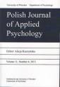 okładka książki - Polish Journal of Applied Psychology