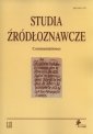 okładka książki - Studia Źródłoznawcze. Tom LII