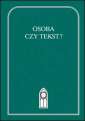 okładka książki - Osoba czy tekst?