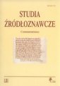 okładka książki - Studia Źródłoznawcze. Tom LIII