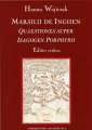 okładka książki - Marsilii de Inghen Quaestiones