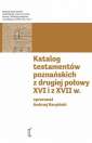 okładka książki - Katalog testamentów poznańskich