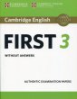 okładka podręcznika - Cambridge English First 3 without