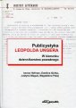 okładka książki - Publicystyka Leopolda Ungera. w