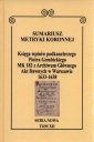 okładka książki - Sumariusz metryki koronnej. Księga