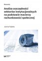 okładka książki - Analiza oszczędności sektorów instytucjonalnych...