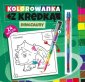 okładka książki - Kolorowanka z kredką. Dinozaury