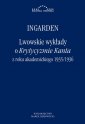 okładka książki - Lwowskie wykłady o Krytyzmie Kanta