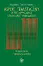 okładka książki - Aspekt tematyczny w informacyjnej