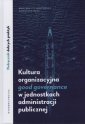 okładka książki - Kultura organizacyjna good governance