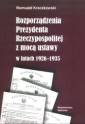 okładka książki - Rozporządzenia Prezydenta Rzeczypospolitej