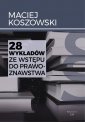 okładka książki - 28 wykładów ze wstępu do prawoznawstwa