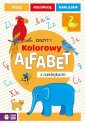 okładka książki - Kolorowy alfabet z naklejkami.