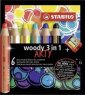 zdjęcie produktu - Kredki Woody Arty 3w1 6 kol + temperówka