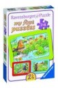 zdjęcie zabawki, gry - Puzzle 3x6 Małe zwierzęta