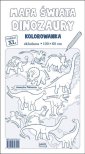 okładka książki - Mapa Świata Dinozaury Kolorowanka