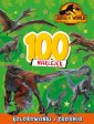 okładka książki - 100 naklejek Jurassic World Dominion