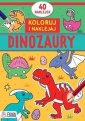 okładka książki - Dinozaury. Koloruję i naklejam