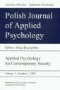 okładka książki - Polish Journal of Applied Psychology