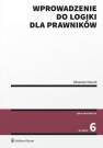 okładka książki - Wprowadzenie do logiki dla prawników