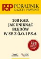 okładka książki - 108 rad jak uniknąć błedów w sp.