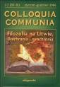 okładka książki - Colloquia Communia. Styczeń - grudzień.