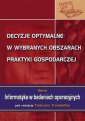 okłakda ebooka - Decyzje optymalne w wybranych obszarach