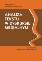 okłakda ebooka - Analiza tekstu w dyskursie medialnym.