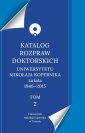 okłakda ebooka - Katalog rozpraw doktorskich Uniwersytetu