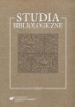 okłakda ebooka - Studia bibliologiczne. Tom 20: