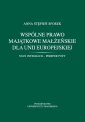 okłakda ebooka - Wspólne prawo majątkowe małżeńskie