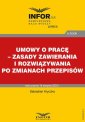 okłakda ebooka - Umowy o pracę – zasady zawierania